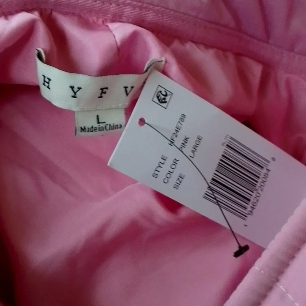 Sporty Pink Large Quilted Puffer Cozy Adventure Travel Retro Resort New